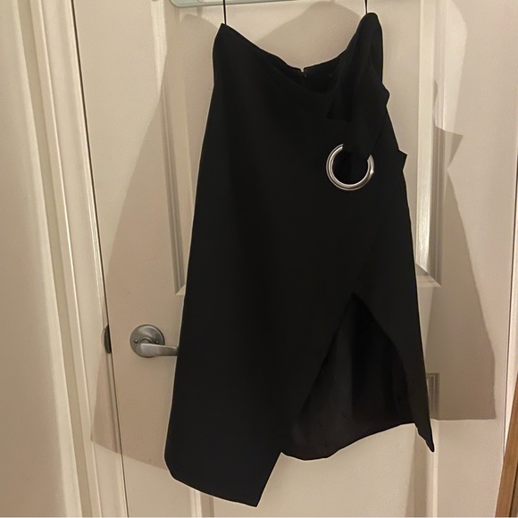 C/MEO Collective Black Pencil Skirt with Silver Crescent Detail - Picture 4 of 5